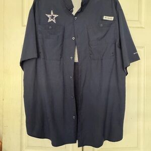 Columbia Blue and White Mesh Shirt